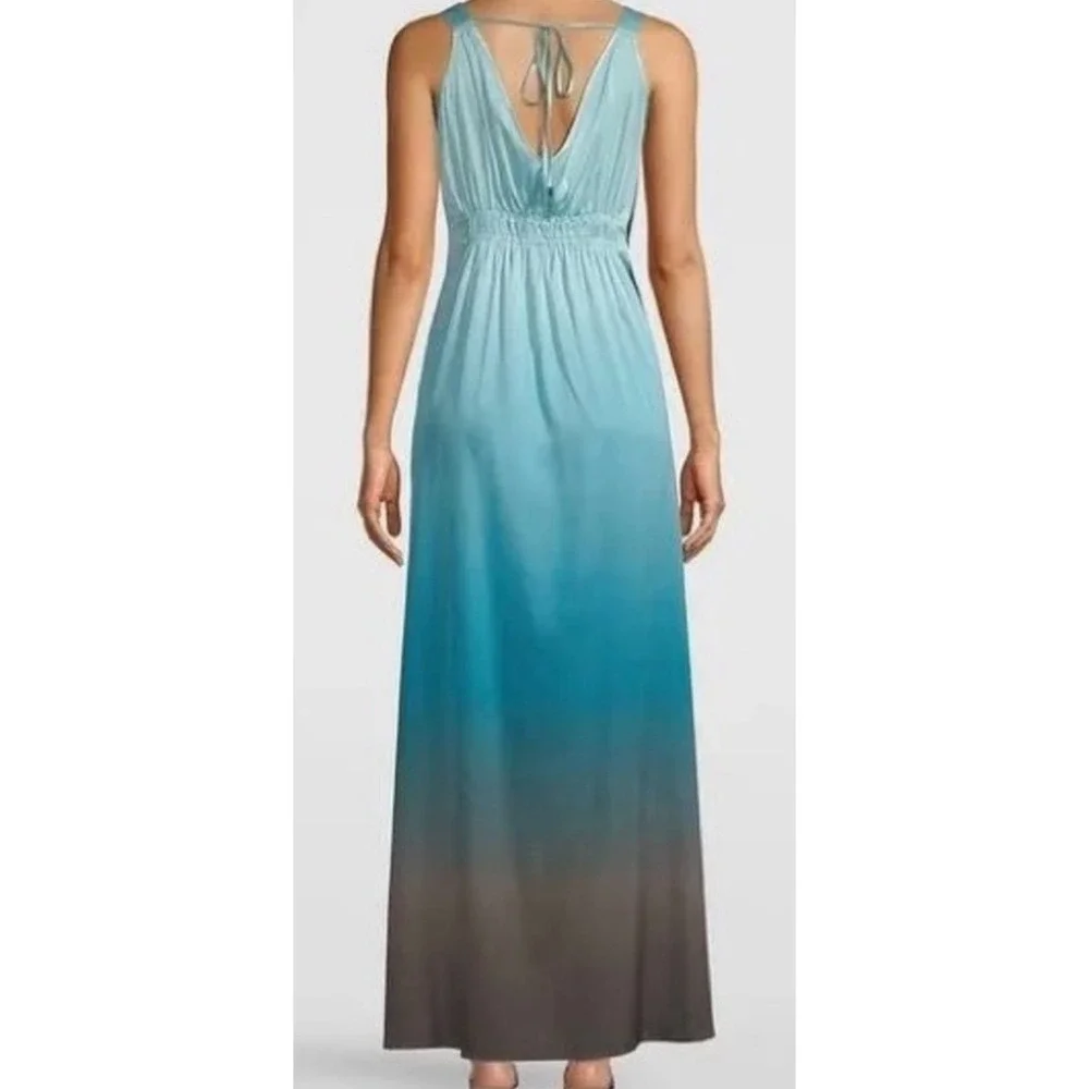 WB9 White House Black Market WHBM Dresses Ombre Maxi Dress Women Blue NWT Medium